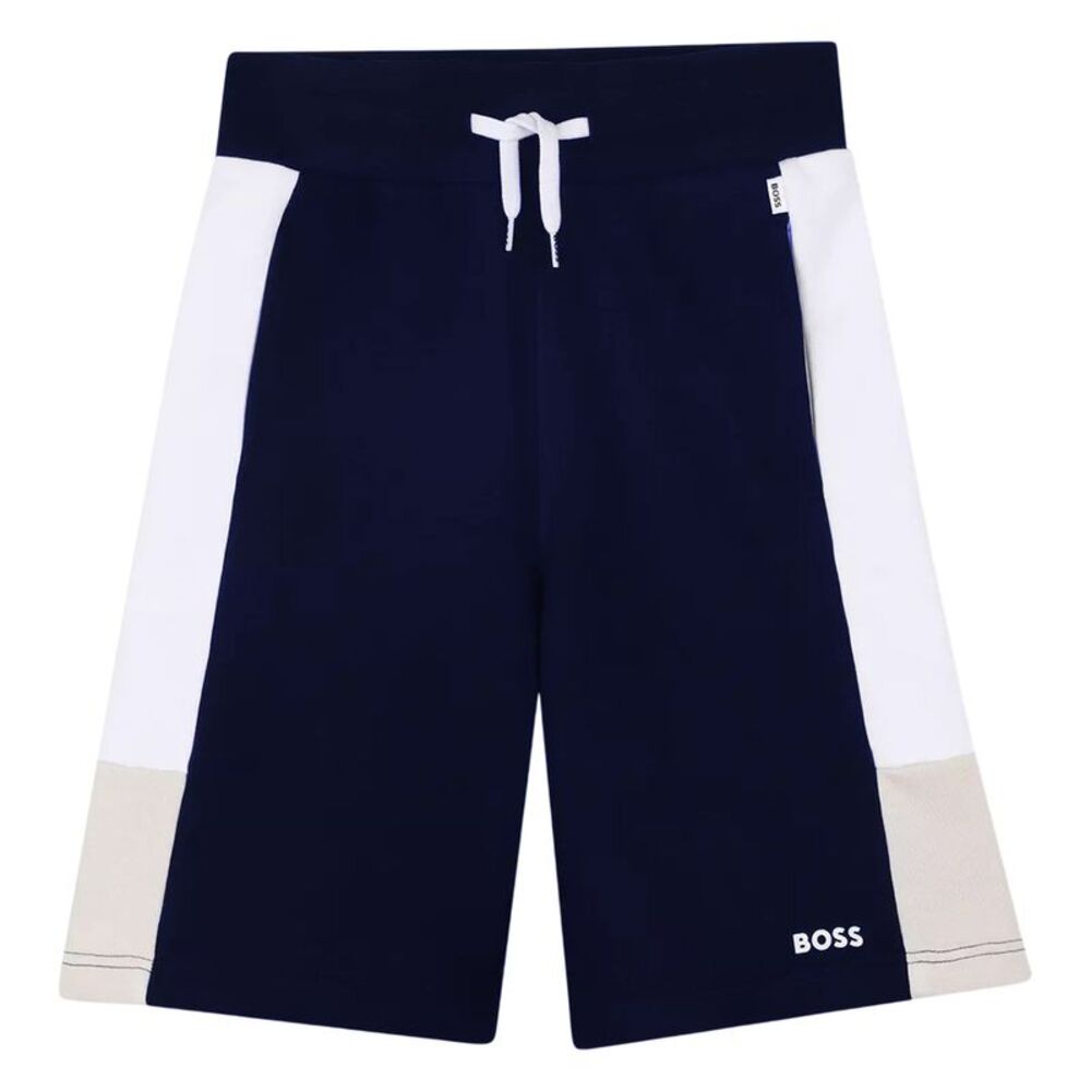 Boss Childrens/Kids Colour Block Sweat Shorts / Navy